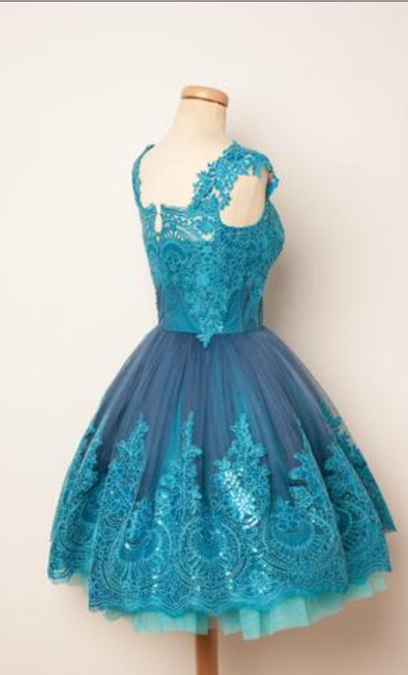 Blue Homecoming Dresses Appliqued Homecoming Dresses on Luulla