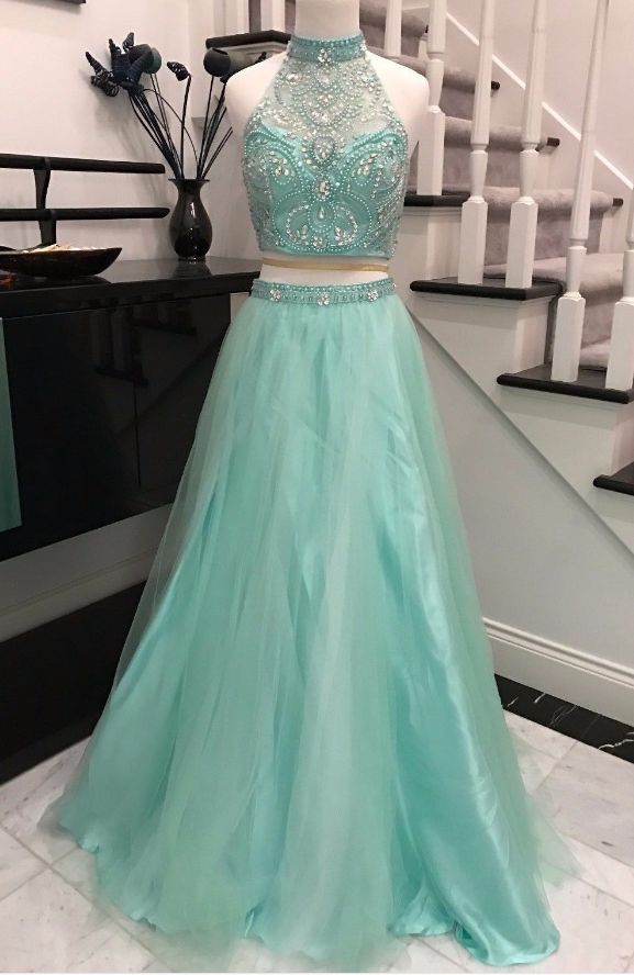 Sexy Two Piece Prom Dress,Summer Maxi Dress Y7053