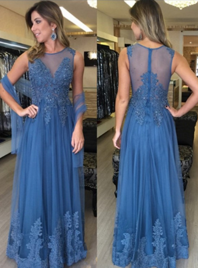 New Charming Sexy Blue Prom Dress, Long Prom Dress, Prom Dress , Online