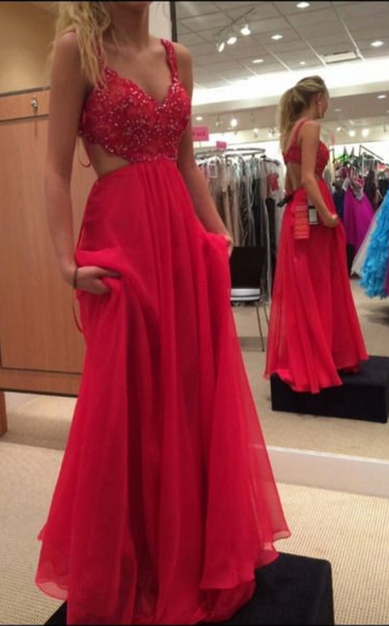 Charming Sexy A Line Prom Dress , Floor Length ,Sexy evening gown     cg16077 main image 0