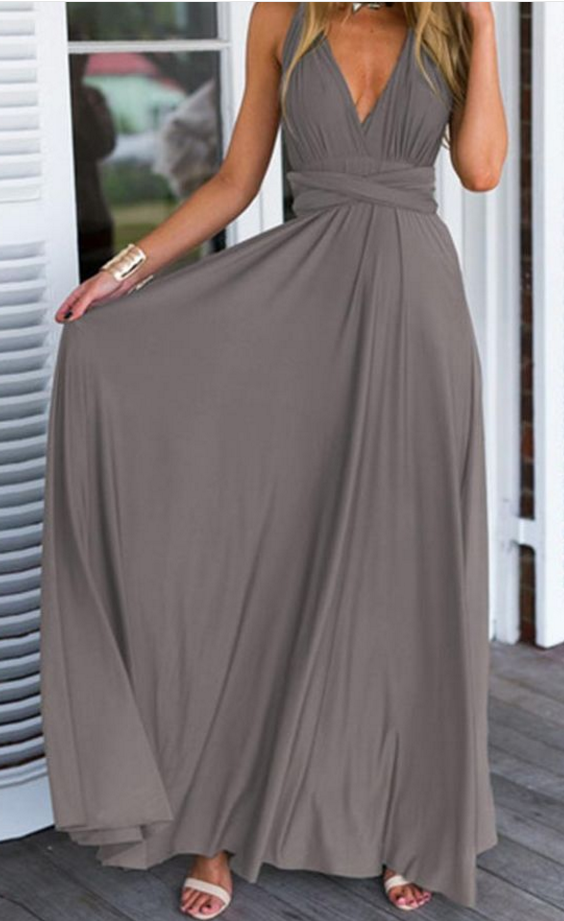 Prom Gown,pretty Prom Dresses,gray Prom Gown,simple Prom Gown,grey ...