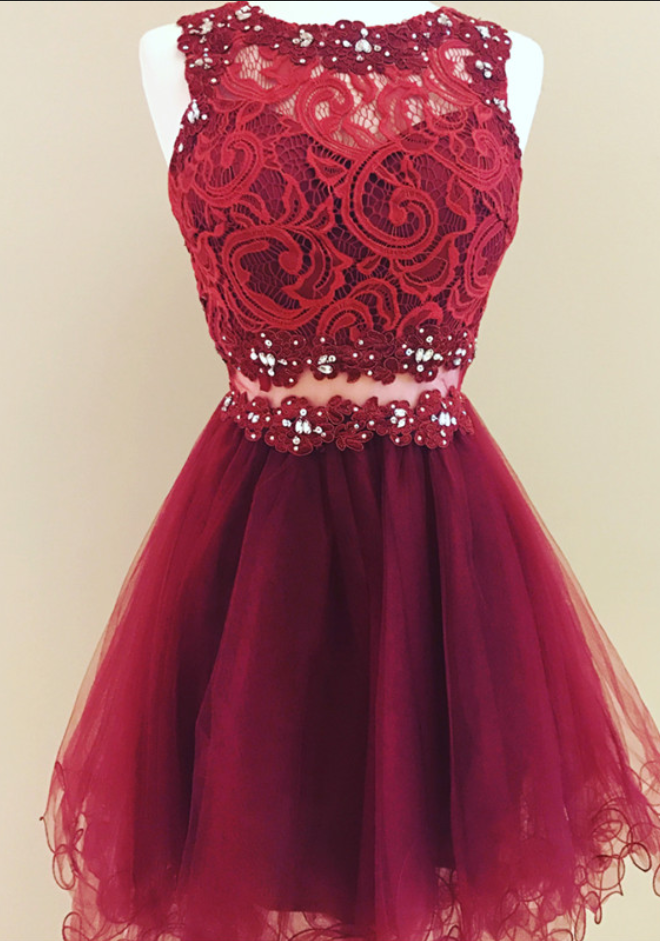 Elegant Black Lace Ruffle Lace Irregular Birthday Party Homecoming Dress cc4659