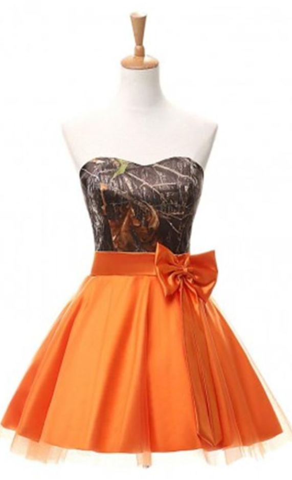Homecoming Dresses,camo Short Prom Dress,orange Prom Dresses,short Prom ...