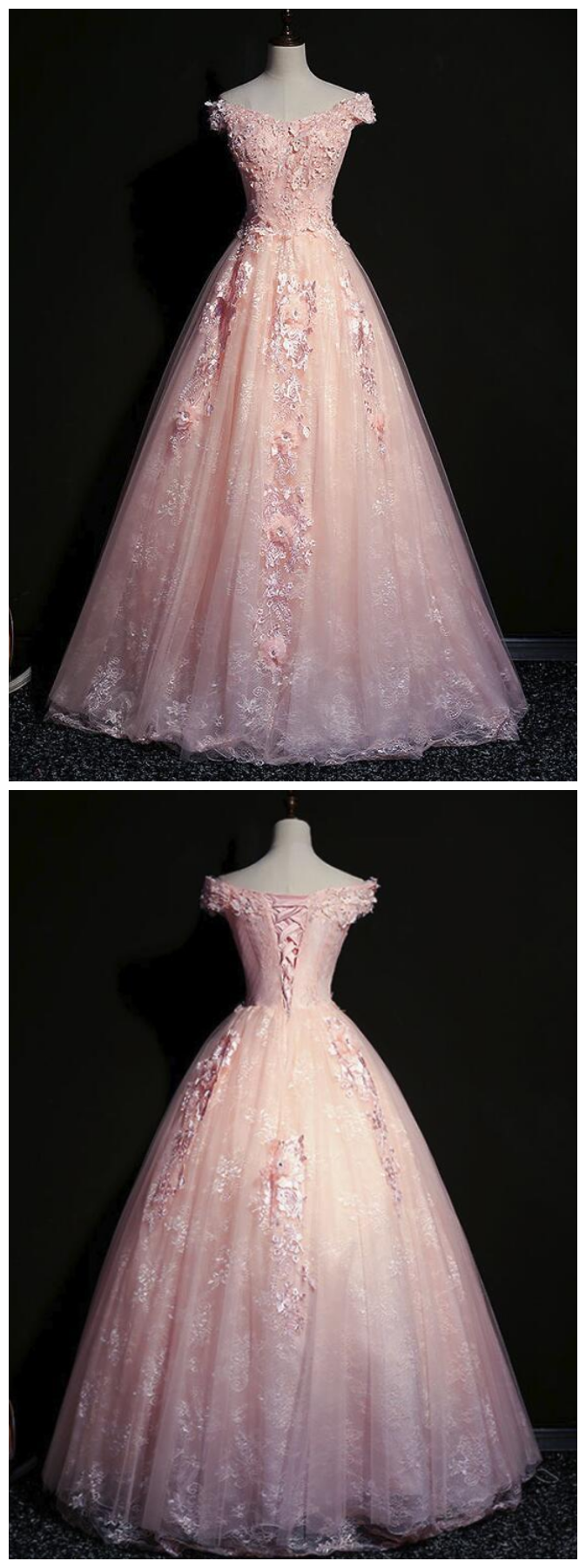 Off Shoulder Lace Long Evening Dress ,lace Prom Dress Party Dress on Luulla