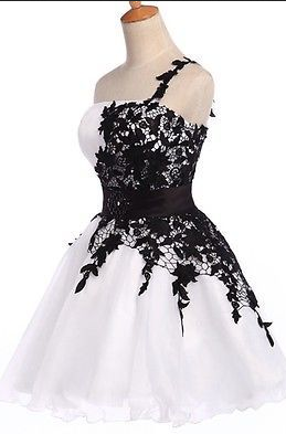 White Cap Sleeves Party Dress Short Prom Dress Birthday Dress