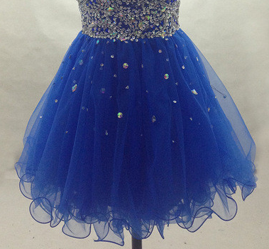 Royal Blue Short Prom Dress,Homecoming Dress For Girls,Tulle Girl Party Dress PD00167