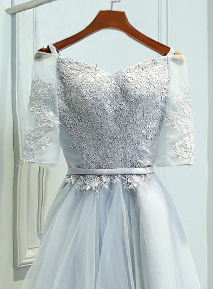 A-Line Off-The-Shoulder Knee-Length Sequined Homecoming Dresses