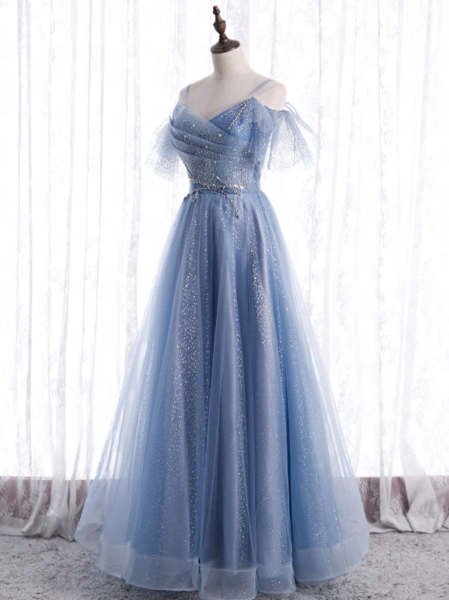 Blue Long Prom Dresses Women Dresses, Evening Dress Y1886 main image 1