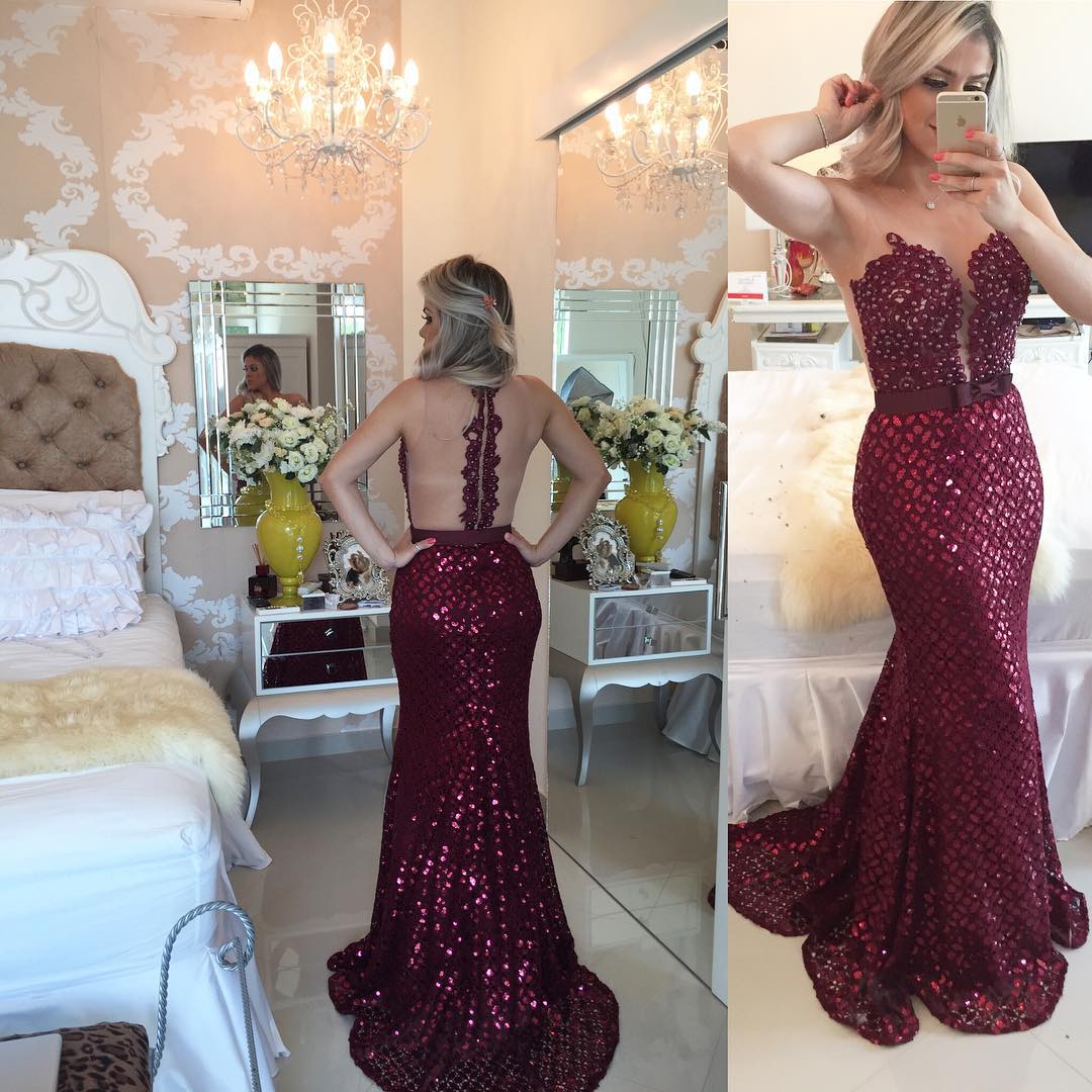 Burgundy Prom Dresses,wine Red Evening Gowns,modest Formal Dresses ...