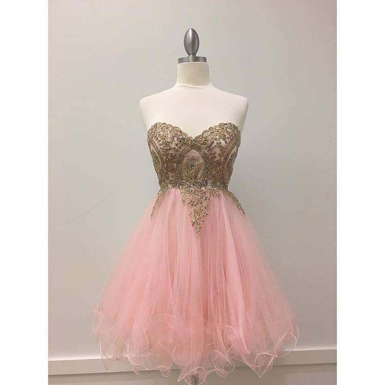 Homecoming Dress, Pink Homecoming Dresses,Tulle Sweet 16 Dress,Sexy ...