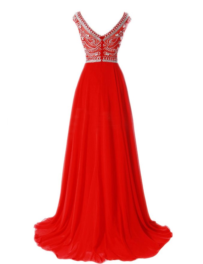 Tidetell Elegant Floor Length Bridesmaid Cap Sleeve Prom Evening