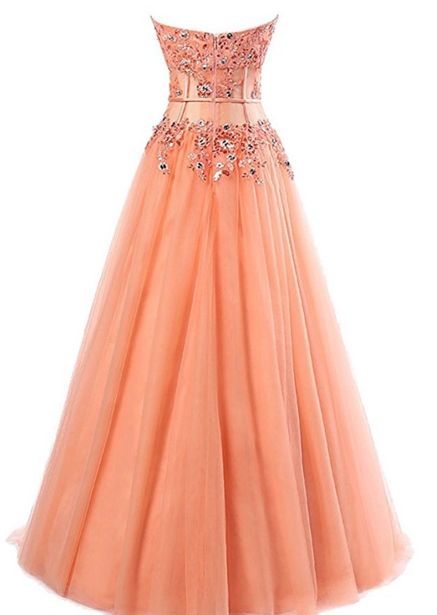 Women's Beaded Evening Party Ball Gown Sequins Appliques Formal Prom