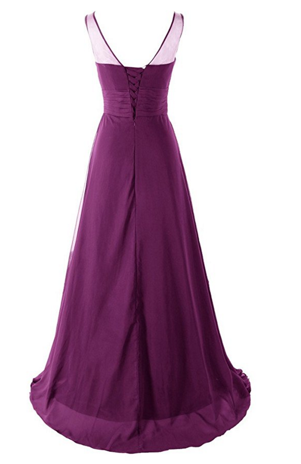 sheer chiffon gown